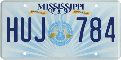 MS license plate HUJ784