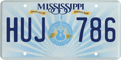 MS license plate HUJ786