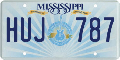 MS license plate HUJ787