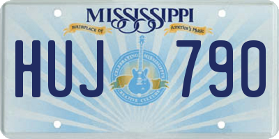 MS license plate HUJ790