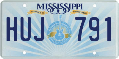 MS license plate HUJ791