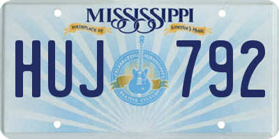 MS license plate HUJ792