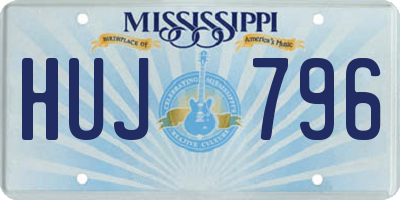 MS license plate HUJ796