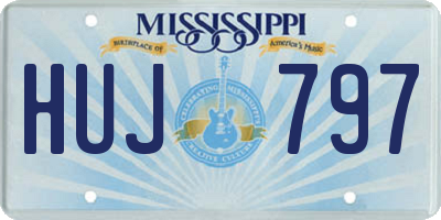 MS license plate HUJ797