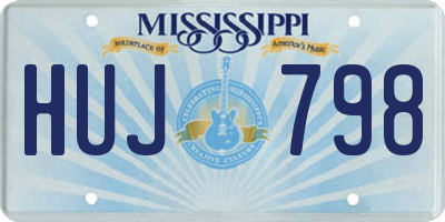 MS license plate HUJ798
