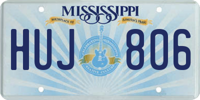 MS license plate HUJ806