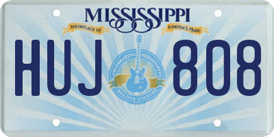 MS license plate HUJ808