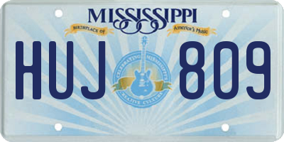 MS license plate HUJ809