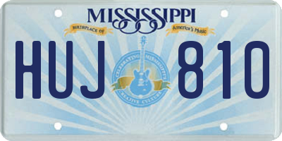 MS license plate HUJ810