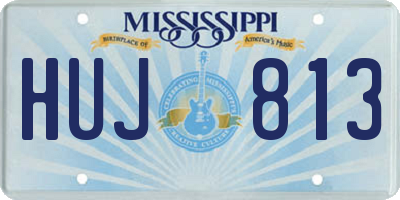 MS license plate HUJ813