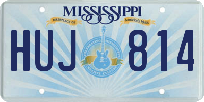 MS license plate HUJ814
