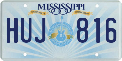 MS license plate HUJ816