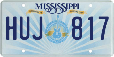 MS license plate HUJ817