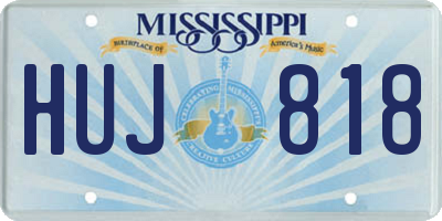 MS license plate HUJ818