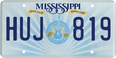 MS license plate HUJ819