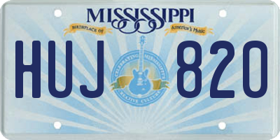 MS license plate HUJ820
