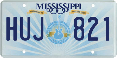 MS license plate HUJ821