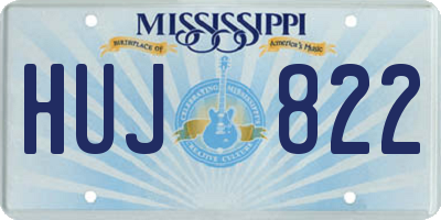 MS license plate HUJ822