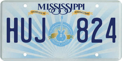 MS license plate HUJ824