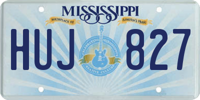 MS license plate HUJ827