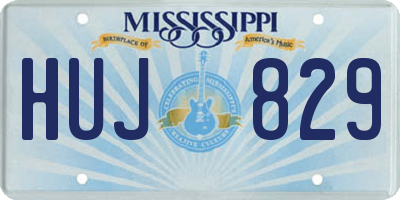 MS license plate HUJ829