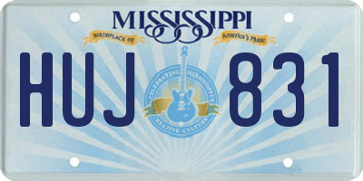 MS license plate HUJ831