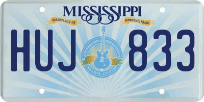 MS license plate HUJ833