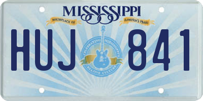 MS license plate HUJ841