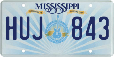 MS license plate HUJ843