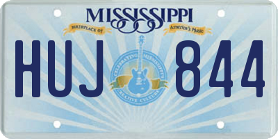 MS license plate HUJ844