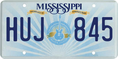 MS license plate HUJ845
