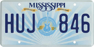 MS license plate HUJ846