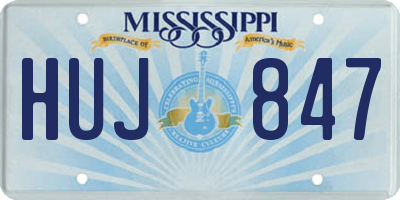 MS license plate HUJ847