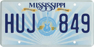 MS license plate HUJ849