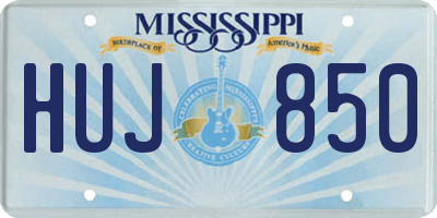 MS license plate HUJ850
