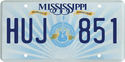 MS license plate HUJ851