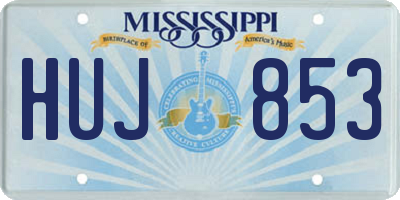 MS license plate HUJ853