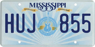 MS license plate HUJ855