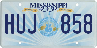 MS license plate HUJ858