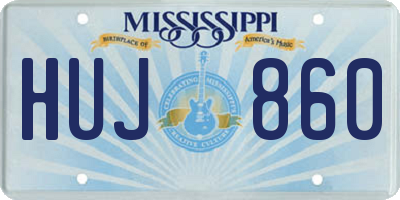 MS license plate HUJ860