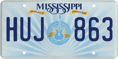 MS license plate HUJ863
