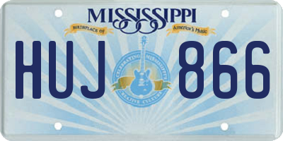 MS license plate HUJ866