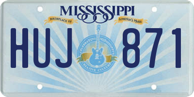 MS license plate HUJ871