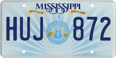 MS license plate HUJ872