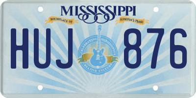 MS license plate HUJ876