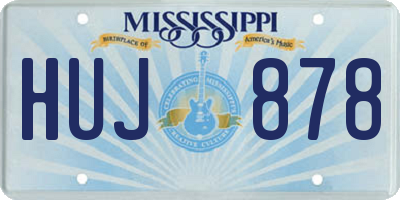 MS license plate HUJ878
