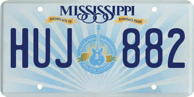 MS license plate HUJ882
