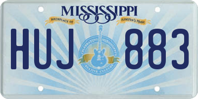 MS license plate HUJ883