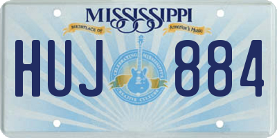 MS license plate HUJ884