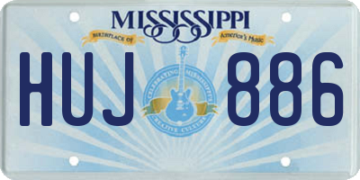 MS license plate HUJ886